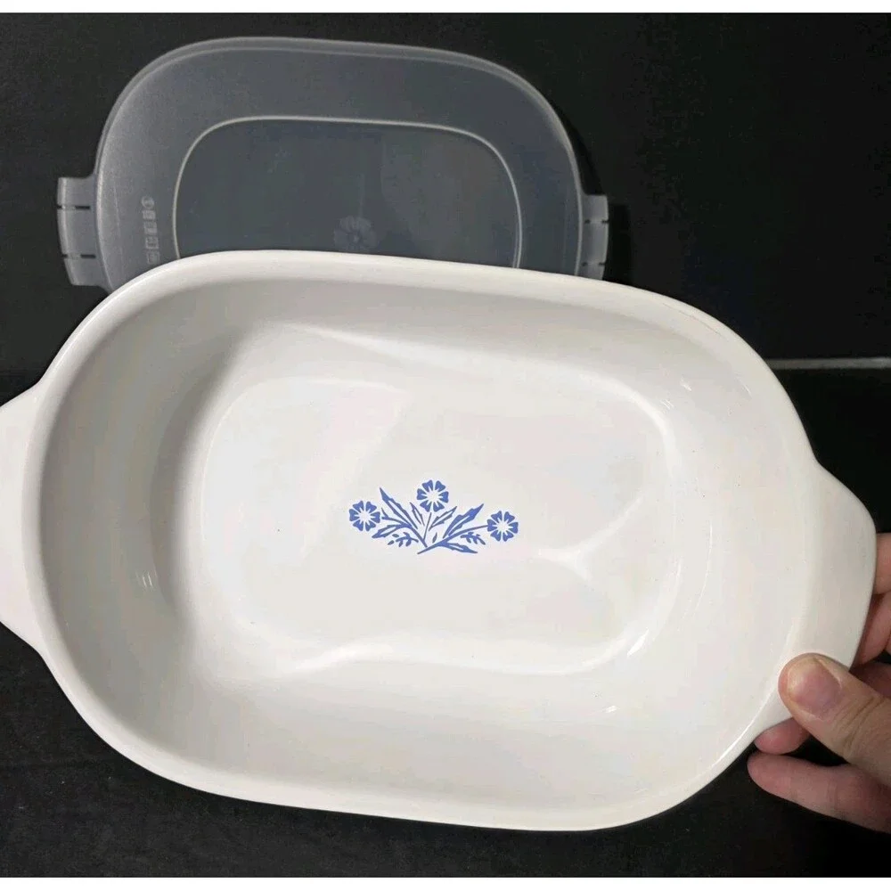 CorningWare 60th Anniversary Cornflower Blue Stoneware Casserole 1.5Qt & 20oz
